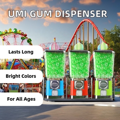 UMI Colorful  Bubble Gum Candy Dispenser Mini Square Pinball Machine Toy Metal Coin Pusher Tabletop Gumball Dispenser