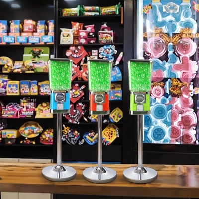 UMI Mini Square Pinball Machine Toy Colorful Bubble Gum Candy Dispenser for Coin Pusher Tabletop Gumball Dispenser