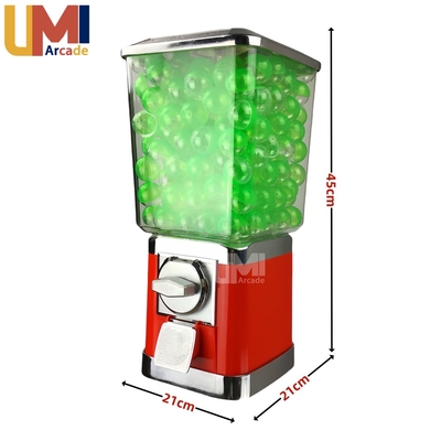UMI Colorful  Bubble Gum Candy Dispenser Mini Square Pinball Machine Candy Bulk Vending Machine