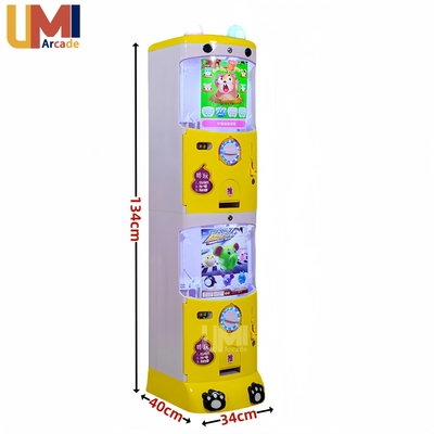 Cartoon Style Double-Layer Capsule Toys Machine 1-Year Warranty Gashapon Vending for Kids Aged 6+ Coin-Operated for Game Centers