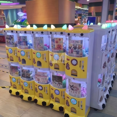 Cartoon Style Double-Layer Capsule Toys Machine 1-Year Warranty Gashapon Vending for Kids Aged 6+ Coin-Operated for Game Centers