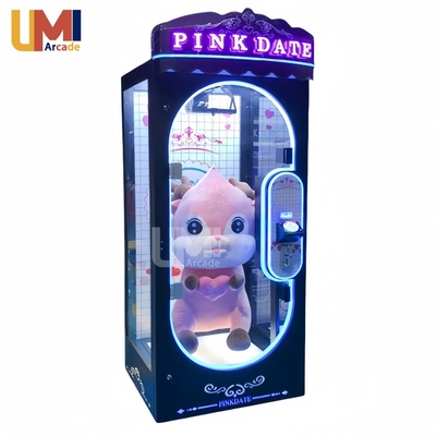 Coin Operated Prize Machine Gift Vending Game Scissors Cut Machine Amusement Arcade Game Pink Date Prize Machine Shopping Mall