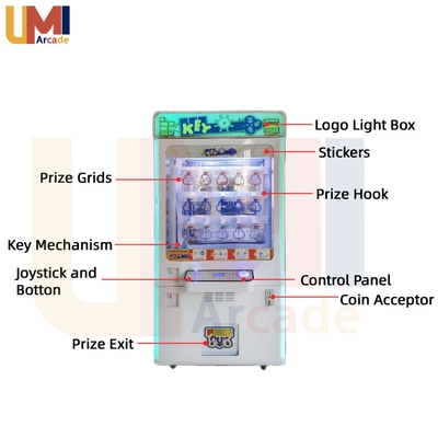 15 Grids Push Keyhole Prize game machine Gift Toys Vending Arcade Key Master Machine for sale