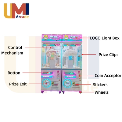 Newest Coin-Operated Prize Machine Stickers Small Toys Vending Arcade Game Fun Magic Clip Vending Machines