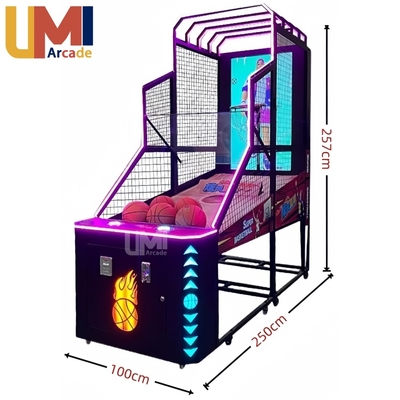 Coin Operated Basketball Arcade Game 55 Inches HD Display Interactive Adult Basketball Shoot Machine 1 Year Warranty/guarantee
