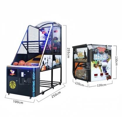 Manufacture Foldable Basketball Hoop Street Shooting Machine Basketball  Arcade Game Machine for Sale
