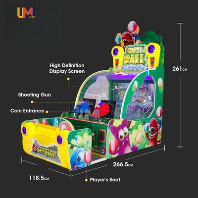 Children's Indoor Arcade Shooting Machine Crazy Ball Shooting Interactive Video Game for Kids Amusement Park