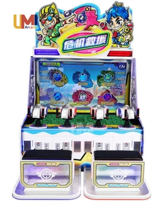 Rescue Water Shooting Arcade Machine 4 Player Shooting Video Games Coin- Operated Prize Redemption Machine for Indoor Playground