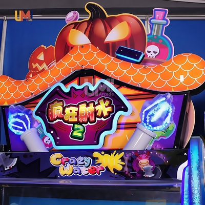 Crazy Water Shooting Arcade Kids Game Machine Coin-Operated Shooting Simulator 1 Year Metal Plastic for  Children