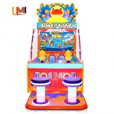 Water Shooting Kids Arcade Games Safety Protection Design 2 Player Durable Metal Wooden Video Shooting Machine for Amusement