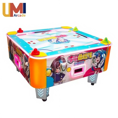 Air Hockey Table 4 Player Arcade Game Machine Ice Hockey Coin Operated Hockey Shooting Games for Kids and Adults Entertainment