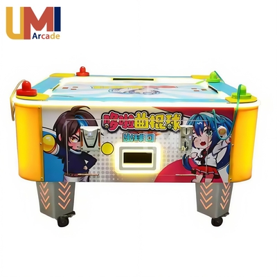 Air Hockey Table 4 Player Arcade Game Machine Ice Hockey Coin Operated Hockey Shooting Games for Kids and Adults Entertainment