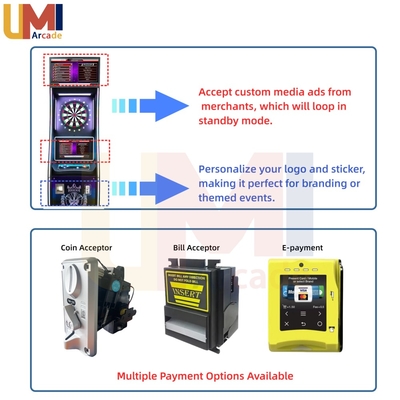 Professional Competition Electronic Darts Board Arcade Darts Games Coin Operated for Amusement Bars Clubs