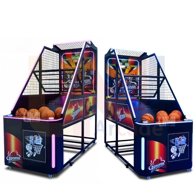 Coin Operated Basketball Hoop Arcade Game Machine Basketball Machine Shooting Basketball Ball Training Equipment for Sale