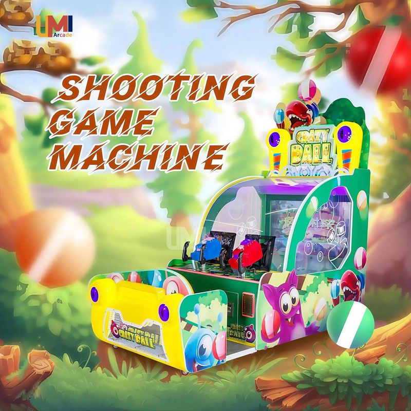 Children's Indoor Arcade Shooting Machine Crazy Ball Shooting Interactive Video Game for Kids Amusement Park