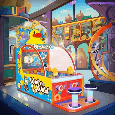 Water Shooting Kids Arcade Games Safety Protection Design 2 Player Durable Metal Wooden Video Shooting Machine for Amusement